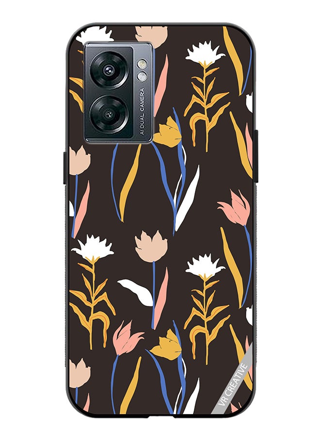 VR CREATIVE Protective Case Cover For Oppo A57 5G Abstract Simple Shape Flowers And Plants Seamless Pattern Design Multicolour - Image 1