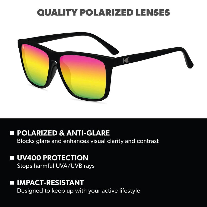 Knockaround Fast Lanes Sport Polarized Lightweight Sunglasses for Men & Women - UV400 Protection - Running - Image 2