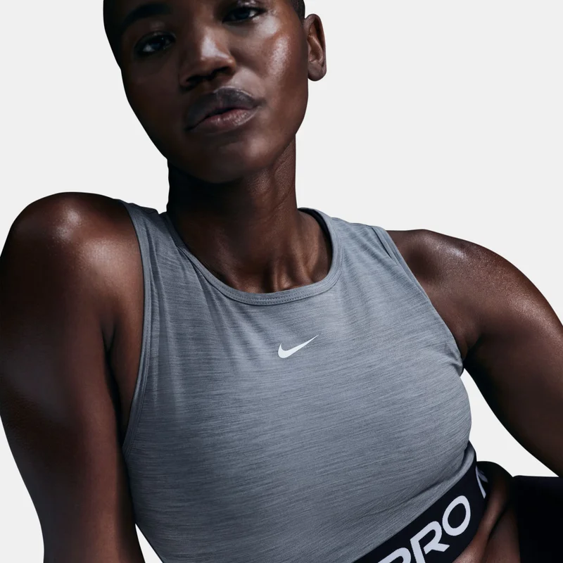 Nike Grey Women's Pro Dri-FIT Crop Top for Women | Best Price UAE