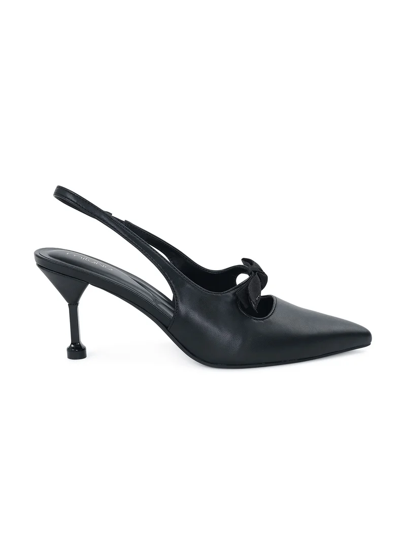 ميلانو Nayra Slingback Stilleto Heel - Black