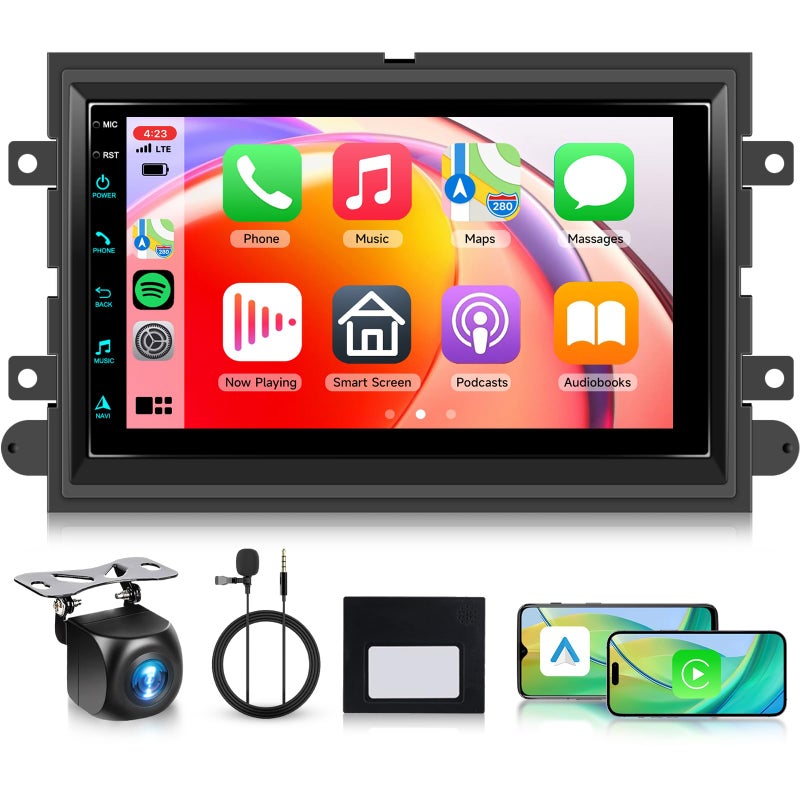 VECHTEL 4 Core+64G Android 13 Car Radio Stereo for Ford F150 F250 F350 2004-2014, 7 inch Touch Screen Car Stereo Wireless CarPlay Andriod Auto, Bluetooth, GPS, SWC, WiFi, FM, HD Backup Camera - Image 1
