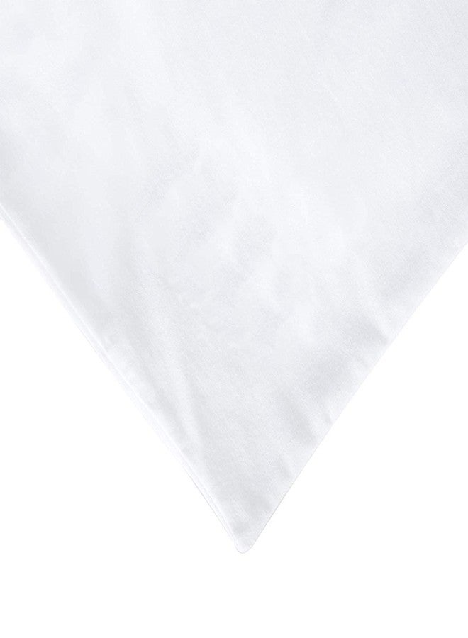 Meaning4 White Ties Bow Pillowcases Pure Cotton Queen Size 2 Pieces Solid’ - Image 4
