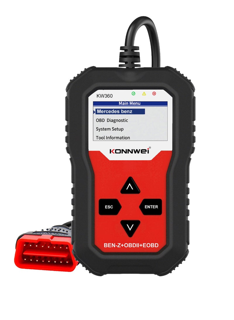 Konnwei ماسح ضوئي OBDII من KONNWEI لقراءة رموز الأعطال ومراقبة ضغط الإطارات وأداة تشخيص السيارات بديل لمرسيدس جميع السلاسل - Image 2