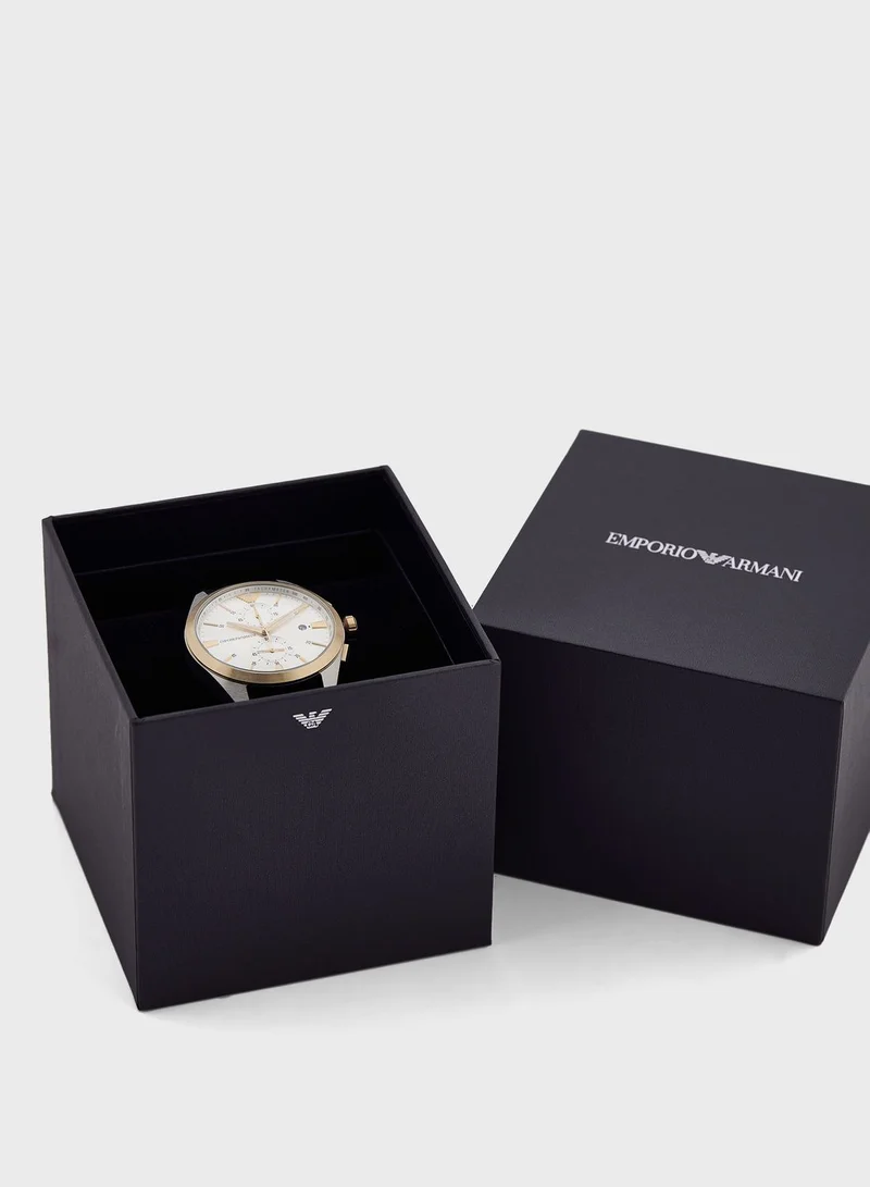 EMPORIO ARMANI  Analog Leather Strap Watch for Men | Best Price UAE