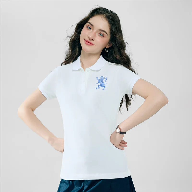Giordano  Women’s Slim Fit Embroidered 3D Lion Polo for Women | Best Price UAE