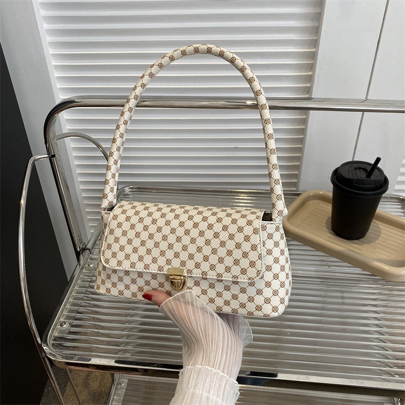 Western Style Commuter Elegant Underarm Bag 2023 New Chessboard Plaid Fashion Women'S Bag Casual Simple Shoulder Bag Handbag - Image 1