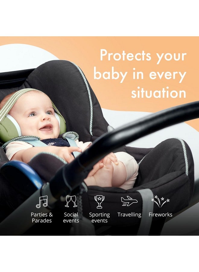 ألبين هيرينج بروتكشن سماعات أذن Alpine Muffy للأطفال الرضع والأطفال الصغار حتى عمر 36 شهرًا - معتمدة من CE وANSI - سدادات أذن عازلة للضوضاء - سماعات رأس مريحة للأطفال تحمي من تلف السمع وتحسن النوم - لون أخضر - Image 4