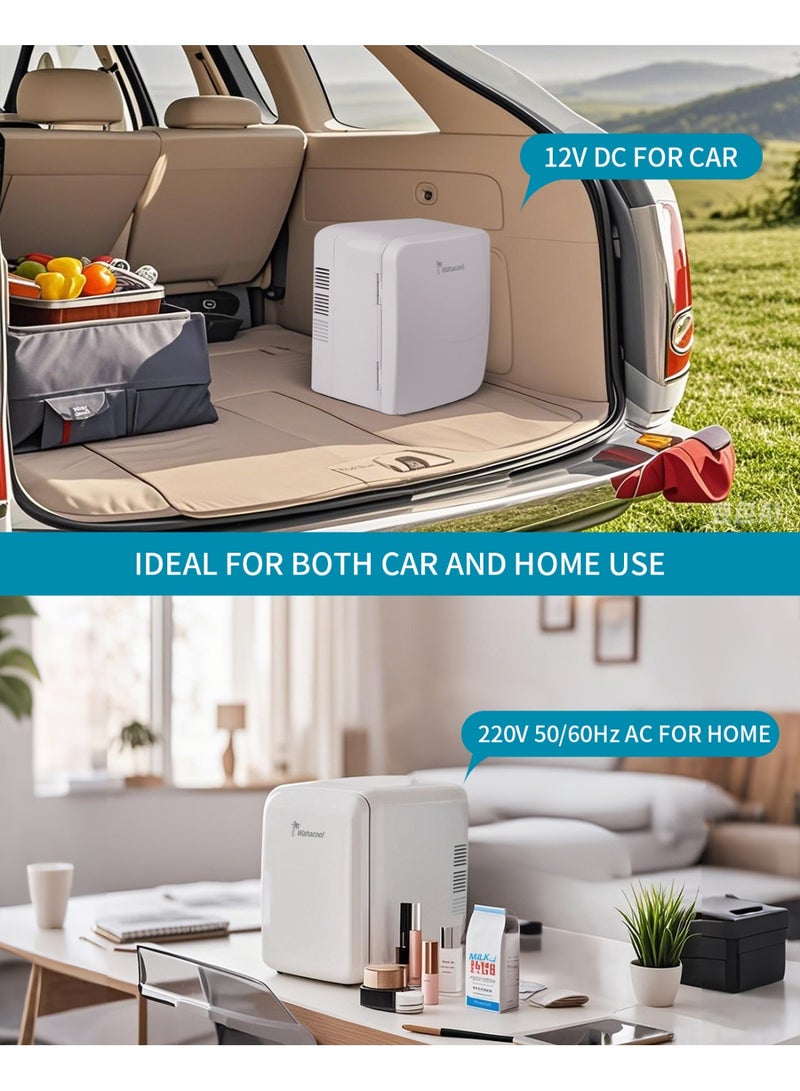 Wahacool Wahacool 4L Portable Mini Fridge - Dual Cooling/Warming for Skincare, Cosmetics, Drinks & Breastmilk Storage, Ultra-Quiet, Lightweight, AC/DC - Ideal for Car Use & Women's Gift  - Image 3