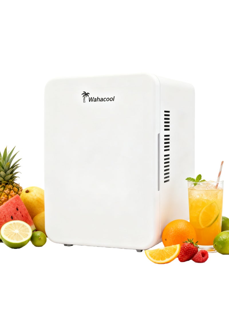 Wahacool Mini Fridge, 4L Small Refrigerator, Low Noise Portable Fridge for Cosmetic Food Bedroom Office Travel Dual Cooling&Warming - Image 1