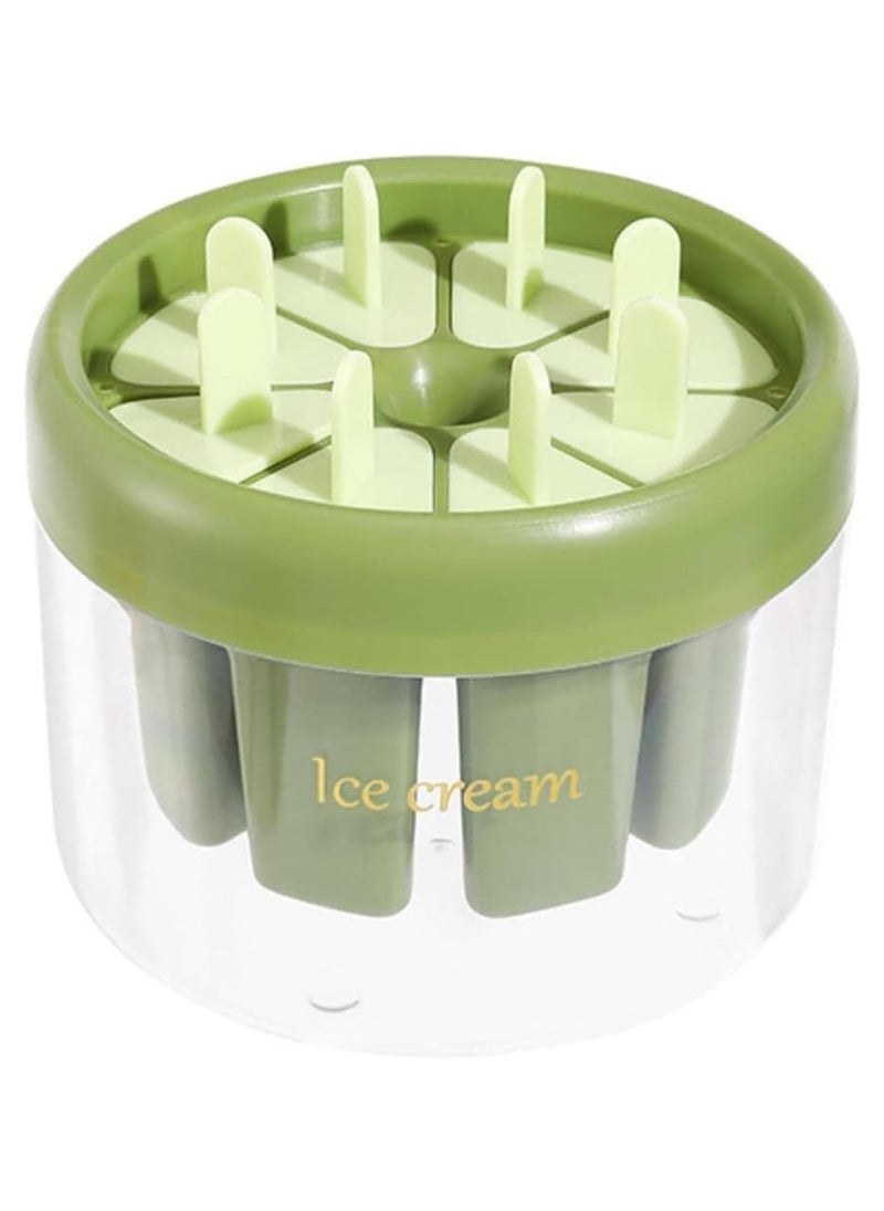 Yameem - Yameem Popsicle Mold Set – 8-Piece Reusable DIY Ice Cream Maker for Kids | Easy-Release Pop Molds | Safe & Fun Homemade Popsicle Molds | Vibrant Green - Image 1