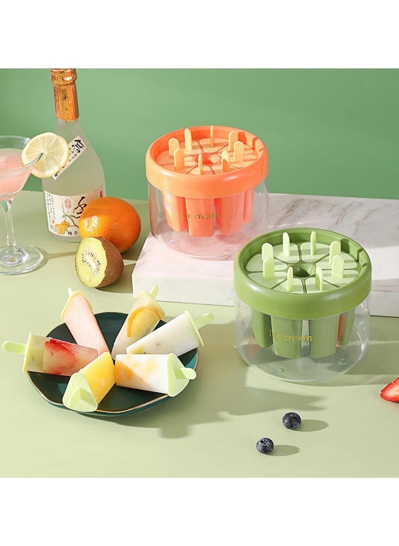 Yameem - Yameem Popsicle Mold Set – 8-Piece Reusable DIY Ice Cream Maker for Kids | Easy-Release Pop Molds | Safe & Fun Homemade Popsicle Molds | Vibrant Green - Image 1