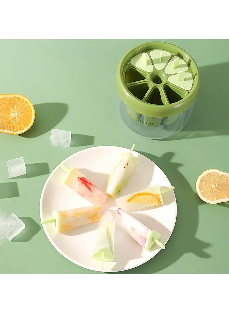 Yameem - Yameem Popsicle Mold Set – 8-Piece Reusable DIY Ice Cream Maker for Kids | Easy-Release Pop Molds | Safe & Fun Homemade Popsicle Molds | Vibrant Green - Image 1