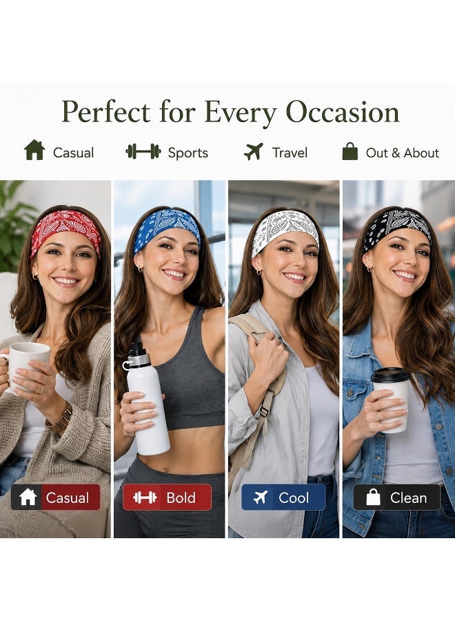 Hair Bandana for Men and Women, Cotton Head Band, Breathable, Multipurpose, for Daily Wear, Sports and Outdoor Activities - Image 5