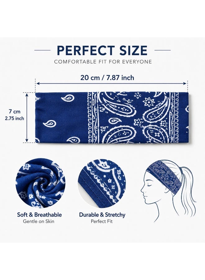 Hair Bandana for Men and Women, Cotton Head Band, Breathable, Multipurpose, for Daily Wear, Sports and Outdoor Activities - Image 4