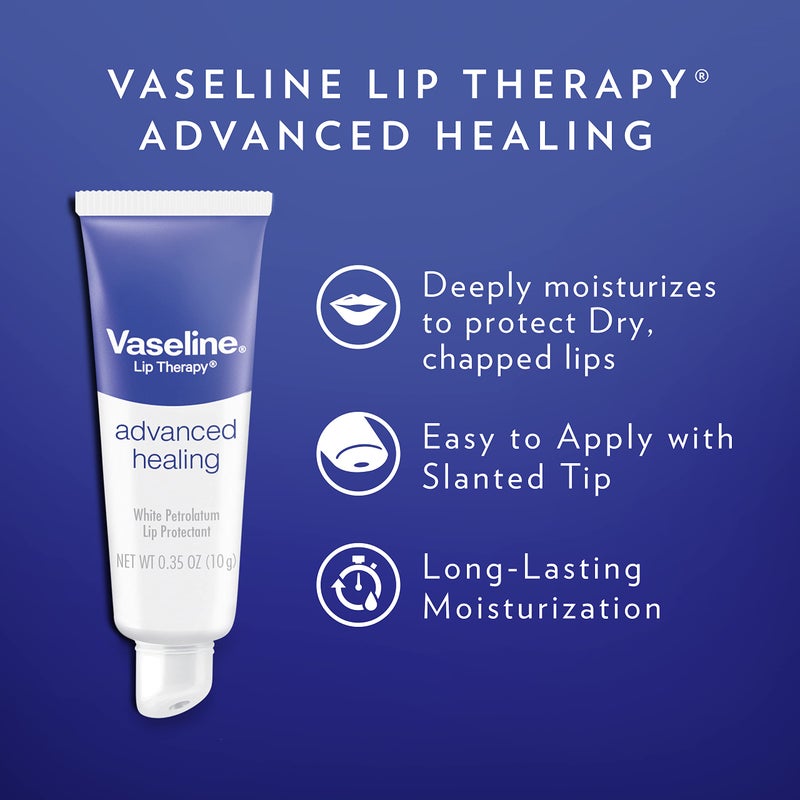 Vaseline Lip Therapy Lip Balm Tube, Advanced Healing, 0.35 oz - Image 2