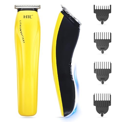 HTC Hair Clippers for Men, All-in-One Electric Razor and Beard Trimmer, Cordless, Quick Charging, User-Friendly(Yellow) - Image 1