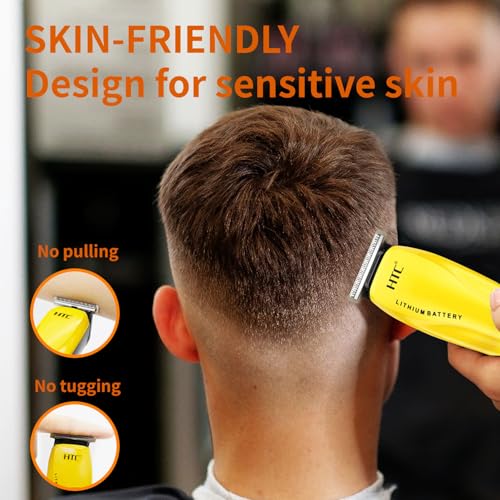 HTC Hair Clippers for Men, All-in-One Electric Razor and Beard Trimmer, Cordless, Quick Charging, User-Friendly(Yellow) - Image 3