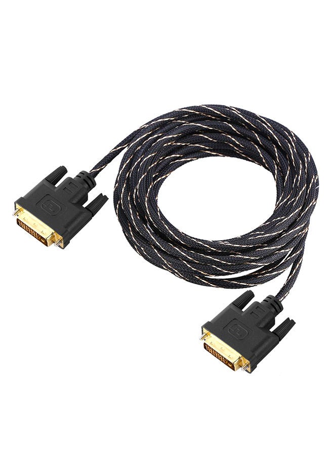 NIBEMINENT 24-Pin DVI Male To Adapter Audio Line Converter Cable Black  - Image 1
