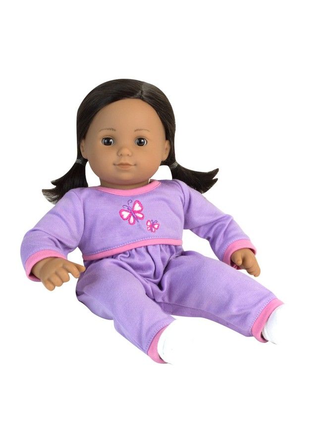 Sophia's Long Sleeve Embroidered Butterfly One Piece Bodysuit For 15 Inch Dolls Lavender - Image 4