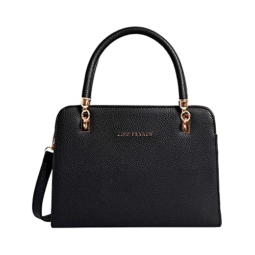 Lino Perros Avril Crush Black Satchel Bag - Image 1
