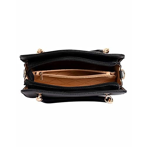 Lino Perros Avril Crush Black Satchel Bag - Image 3
