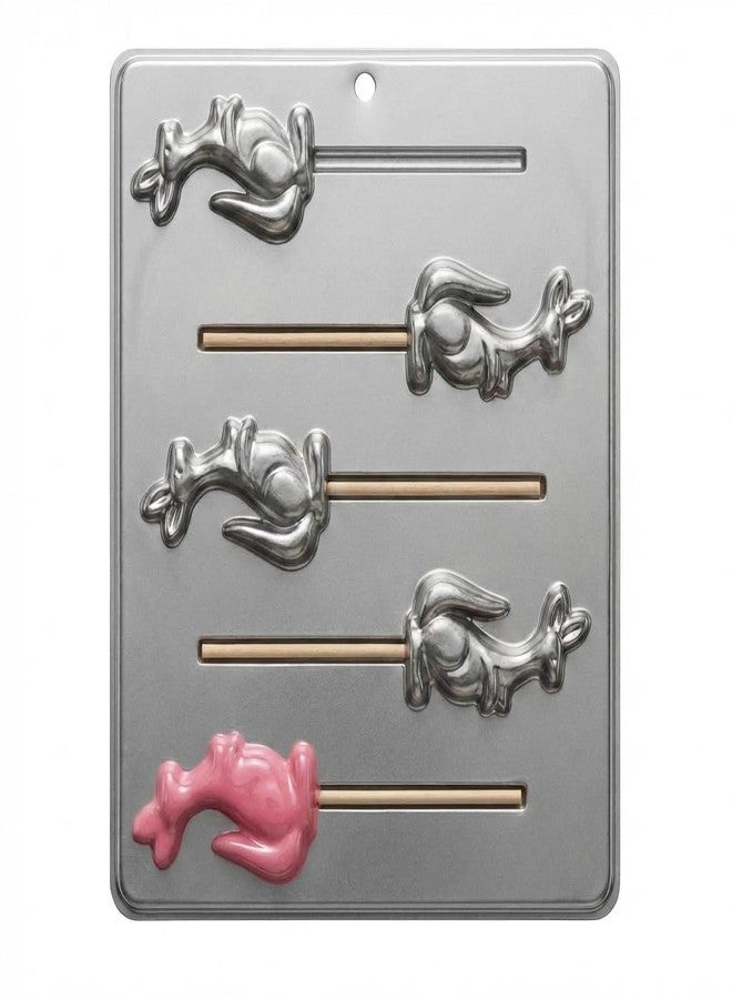 Lollipops Kangaroo Lollipop Chocolate Candy Mold 252, 5 Cavities, Each Piece Approximately 1.8" x 3" - Image 1