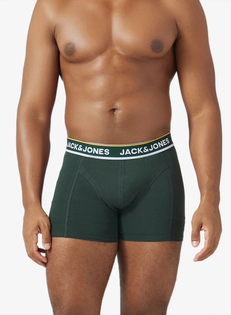 JACK & JONES  3 Pack Logo Band Trunks for Men | Best Price UAE