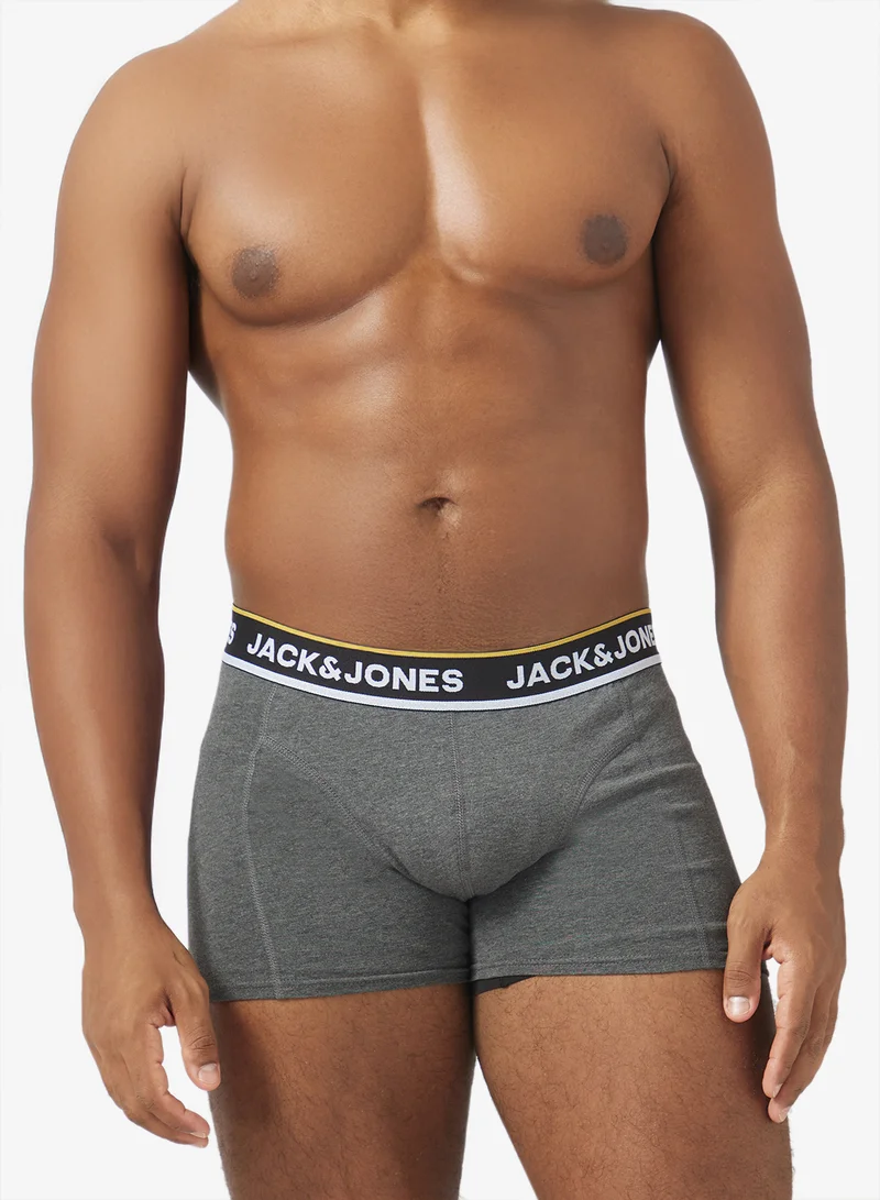 JACK & JONES  3 Pack Logo Band Trunks for Men | Best Price UAE