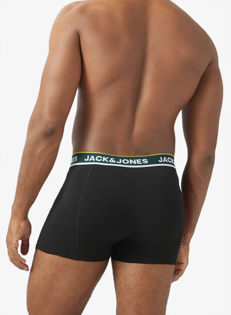 JACK & JONES  3 Pack Logo Band Trunks for Men | Best Price UAE