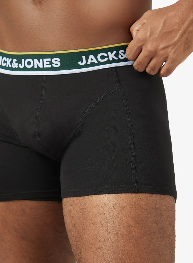 JACK & JONES  3 Pack Logo Band Trunks for Men | Best Price UAE