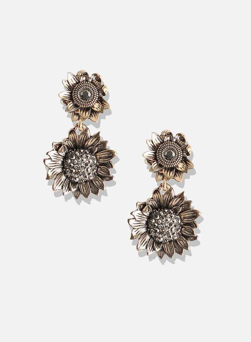 SOHI Sunflower Artificial Drop Earring Jewellery