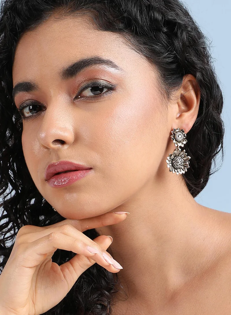 Sohi  Sunflower Artificial Drop Earring Jewellery for Women | Best Price UAE