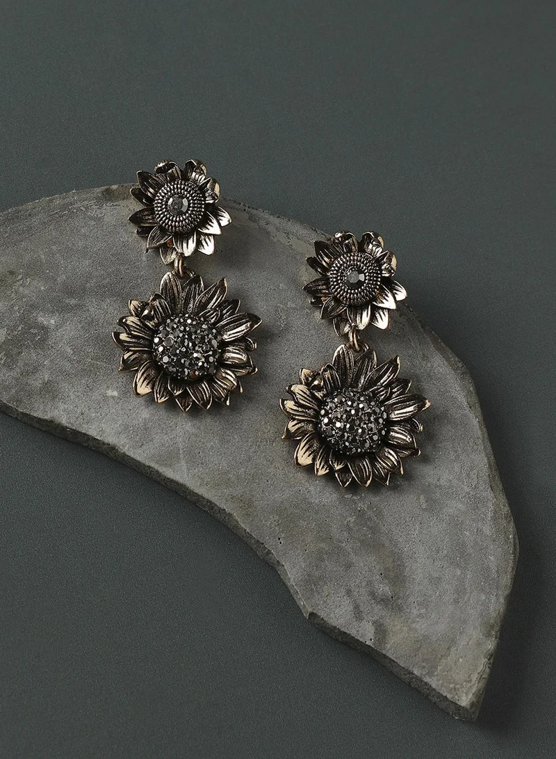 Sohi  Sunflower Artificial Drop Earring Jewellery for Women | Best Price UAE