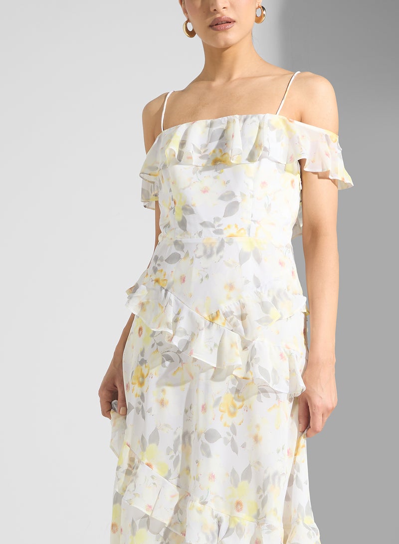 True Decadence Floral Ruffled Maxi Dress  - Image 3