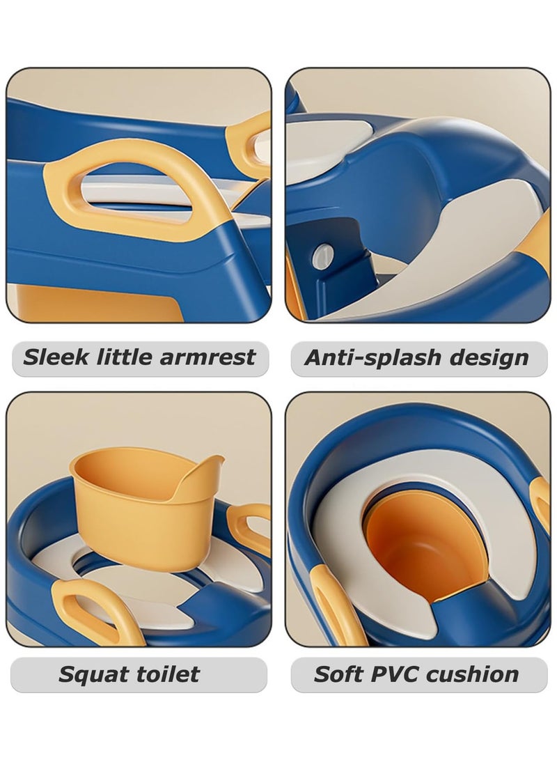 جورونب مقعد تدريب على النونية بسلم قابل للتعديل مقعد مرحاض للأطفال (أزرق) - Image 4