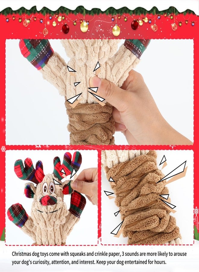 BWOGUE Christmas Dog Squeaky Toys, Stuffed Dog Chew Toy with Squeaker and Crinkle Paper for Teeth Cleaning for Small Medium Dogs and Puppy - Image 5