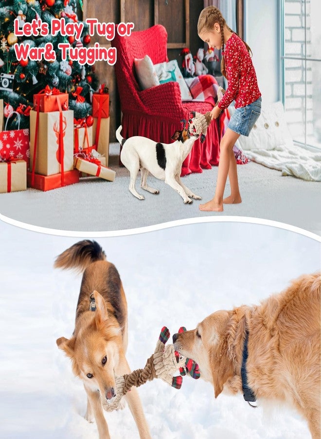 BWOGUE Christmas Dog Squeaky Toys, Stuffed Dog Chew Toy with Squeaker and Crinkle Paper for Teeth Cleaning for Small Medium Dogs and Puppy - Image 3