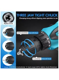 Generic Cordless Drill Driver Set | Brushless Motor Electric Screwdriver | 2 Batteries & Box | Lithium Screwdriver Repair Tool Kit for DIY, Home, & Professional Use  - Image 3