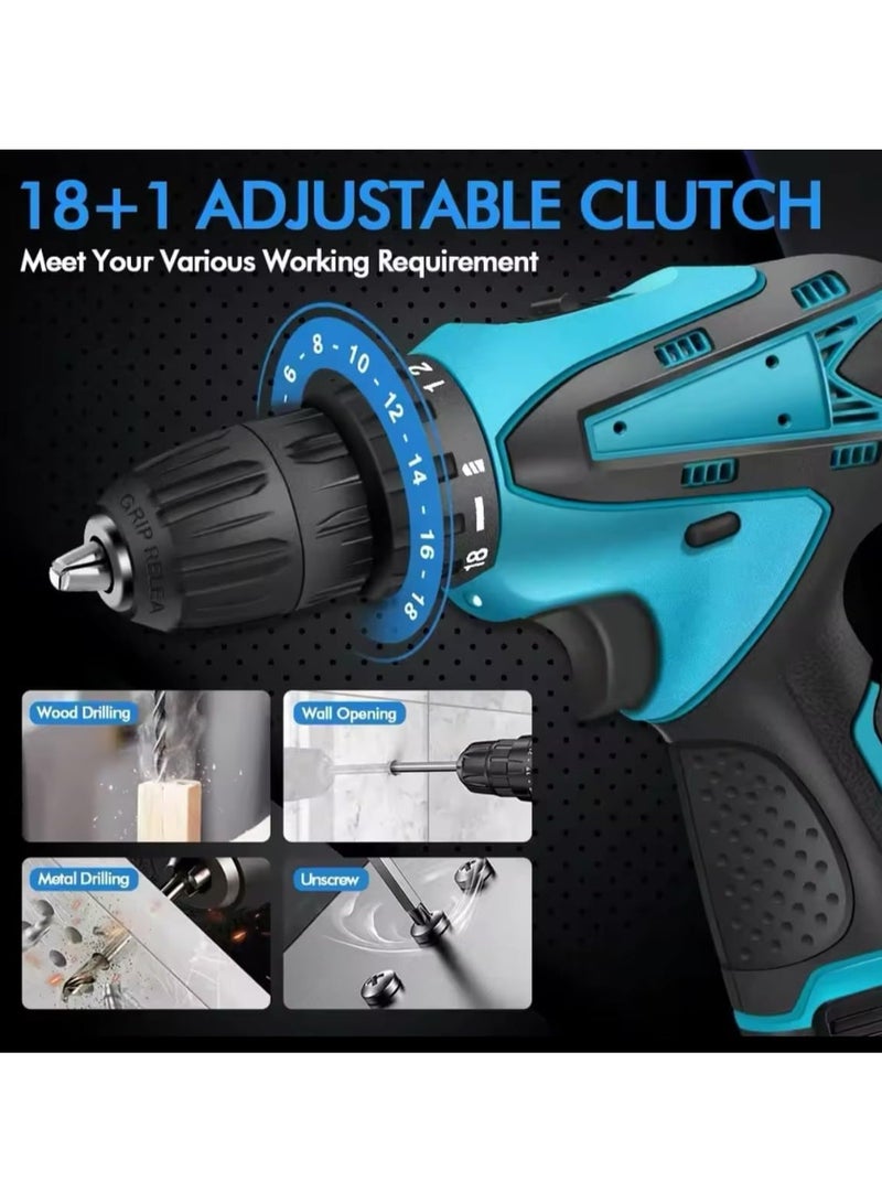 Cordless Drill Driver Set | Brushless Motor Electric Screwdriver | 2 Batteries & Box | Lithium Screwdriver Repair Tool Kit for DIY, Home, & Professional Use  - Image 5