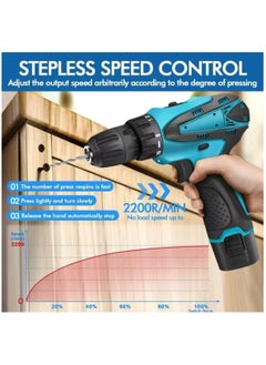 Generic Cordless Drill Driver Set | Brushless Motor Electric Screwdriver | 2 Batteries & Box | Lithium Screwdriver Repair Tool Kit for DIY, Home, & Professional Use  - Image 4