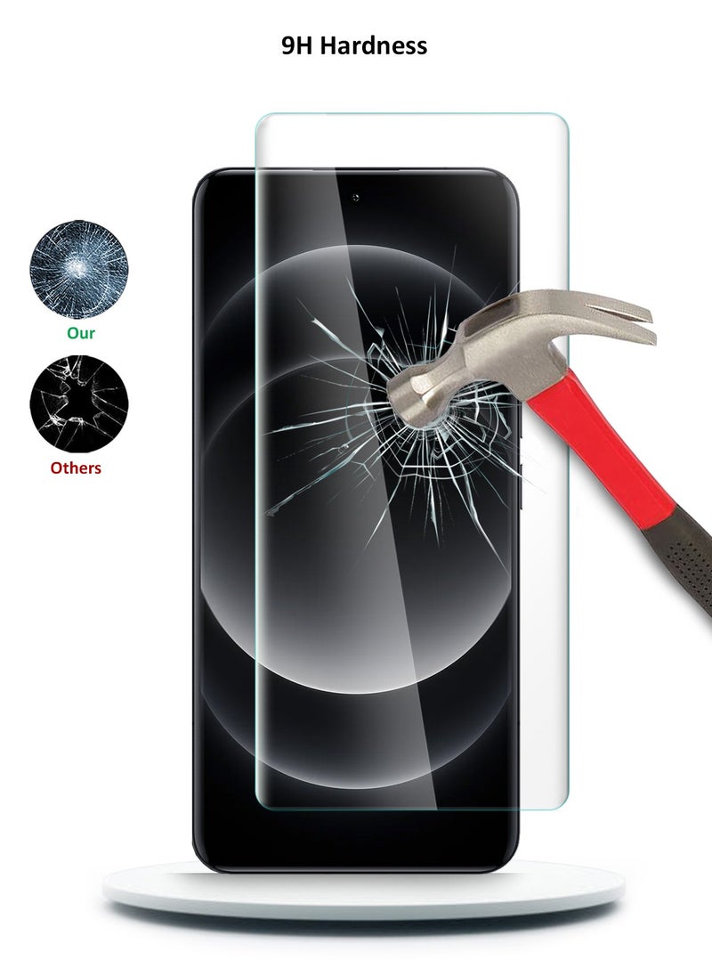 Wtech Xiaomi 14 Ultra 5G 2024 Premium Curved Edges UV Full Glue Full Cover Tempered Glass Screen Protector (MSGUCN) - Clear  - Image 5