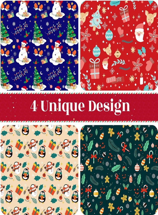 EverMerry Christmas Wrapping Paper Set, Xmas & Neutral Wrapping Paper (6 Sheets 29 in. x 41 in. 4 Different Parttern Designs, New Year & Birthday & Holiday - Image 2