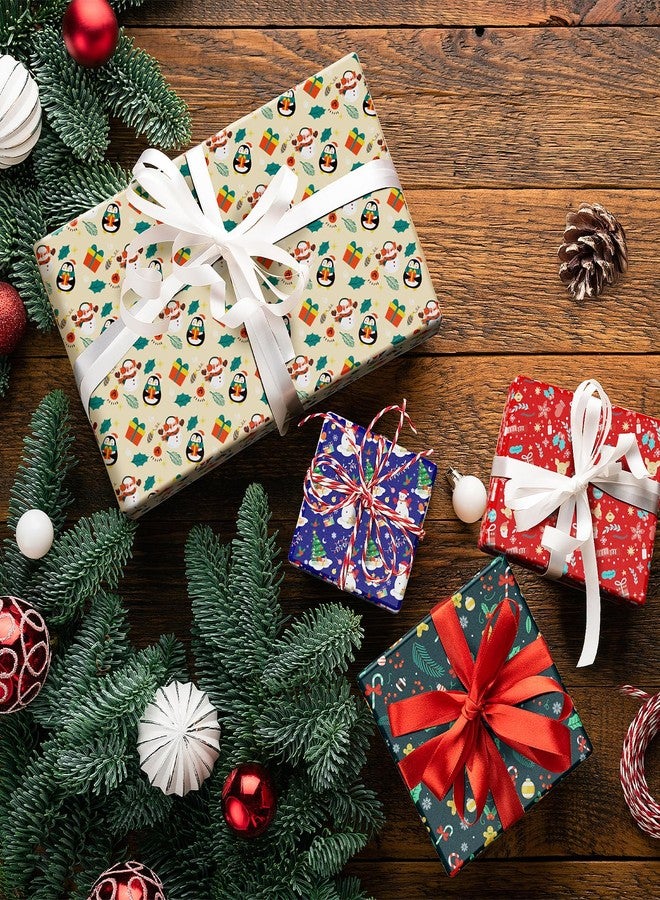 EverMerry Christmas Wrapping Paper Set, Xmas & Neutral Wrapping Paper (6 Sheets 29 in. x 41 in. 4 Different Parttern Designs, New Year & Birthday & Holiday - Image 5