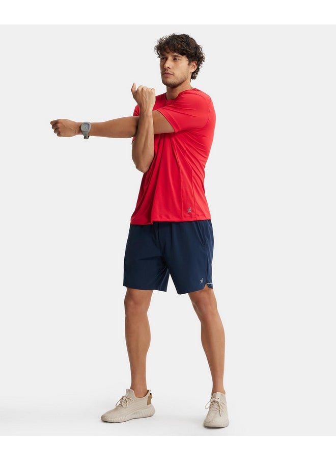 JOCKEY - Jockey MV20 Men's Recycled Microfiber Elastane Stretch Straight Fit Solid Shorts with Stay Fresh Treatment_Navy_M - Image 1