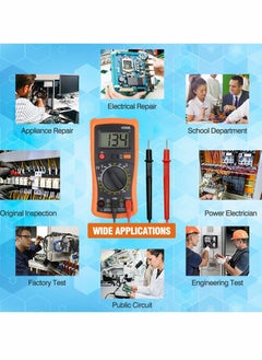 Y&D Digital Multimeter, Multimeter with AC DC Voltmeter & Ohm Volt Amp Tester, Multifunction Battery Pocket Meter Backlight Tests Wire, Voltage Tester Measure Current Resistance  - Image 2