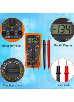 Y&D Digital Multimeter, Multimeter with AC DC Voltmeter & Ohm Volt Amp Tester, Multifunction Battery Pocket Meter Backlight Tests Wire, Voltage Tester Measure Current Resistance  - Image 3