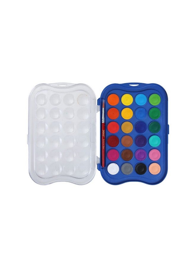Doms 24 Shades 23mm Water Colour Cakes | Easy to Use Palette Lid | Organic Rich Colour Pigments | Free Brush Inside | Non-Toxic & Safe for Kids | Pack of 1 - Image 2