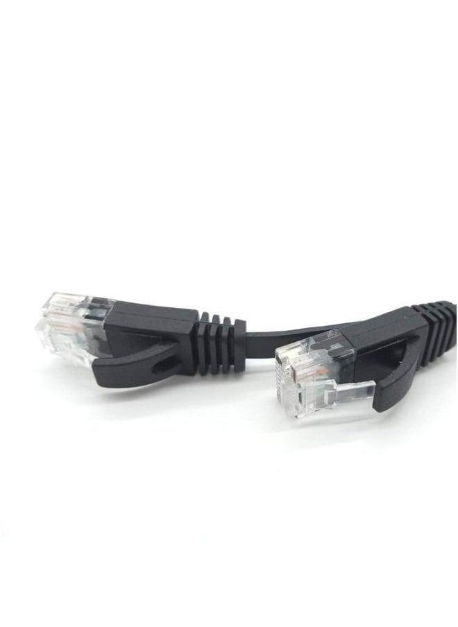 Generic - Home Network Line Spot CAT6 Gigabit Flat Router Set-top Box Finished 32AWG 3 Meters-Color:Black-Line Length:20 Meters - Image 1