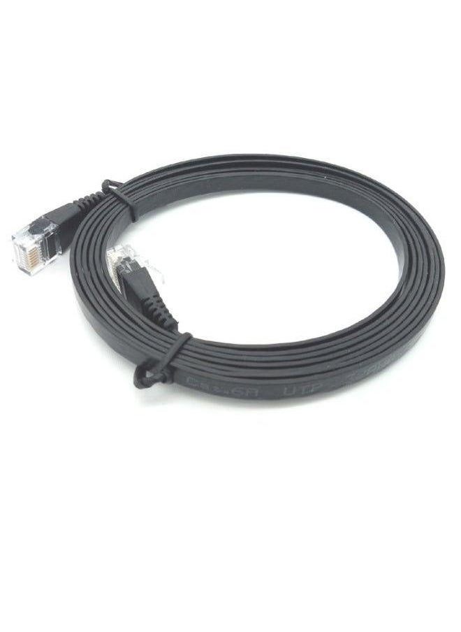 Generic - Home Network Line Spot CAT6 Gigabit Flat Router Set-top Box Finished 32AWG 3 Meters-Color:Black-Line Length:20 Meters - Image 1