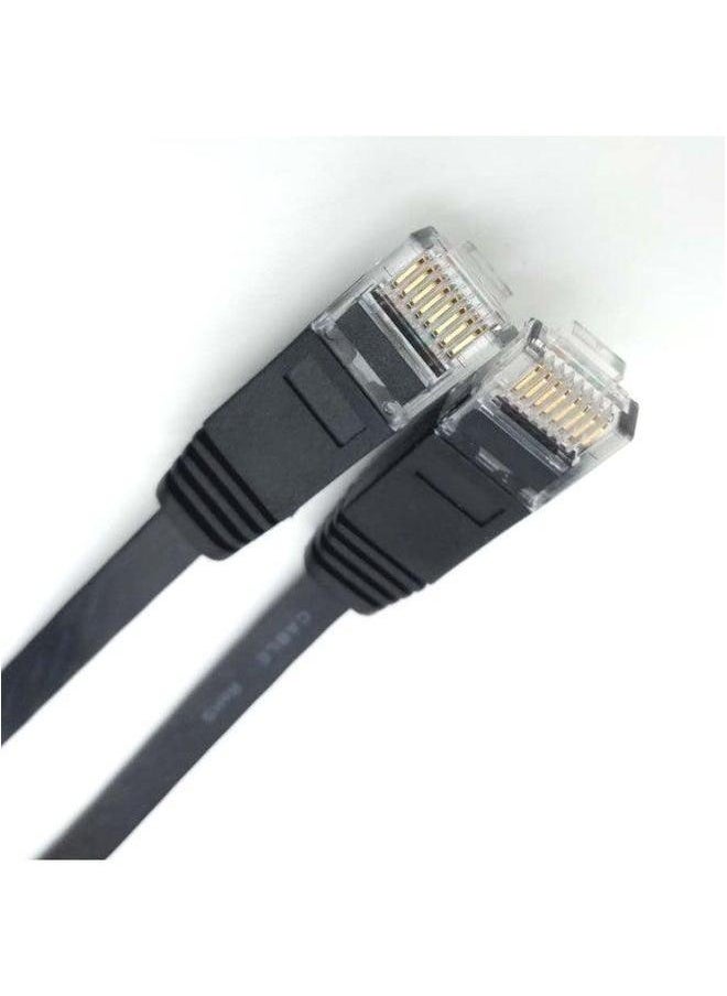 Generic - Home Network Line Spot CAT6 Gigabit Flat Router Set-top Box Finished 32AWG 3 Meters-Color:Black-Line Length:20 Meters - Image 1